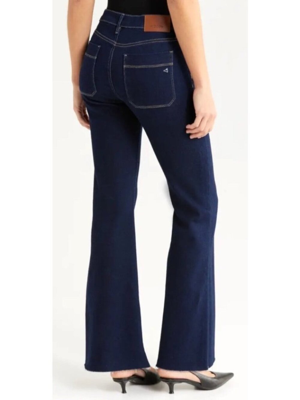 Hidden Women's Sz 28 Dark Wash High-Rise Flare Utility Pocket Flare Jeans
